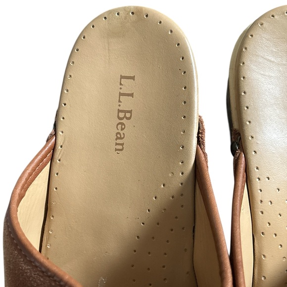L.L. Bean Tan Suede Slip-On Clogs - Picture 4 of 13